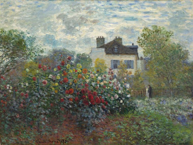 Картины на пластике, пеноркартоне Claude Monet The Garden of Monet at Argenteuil