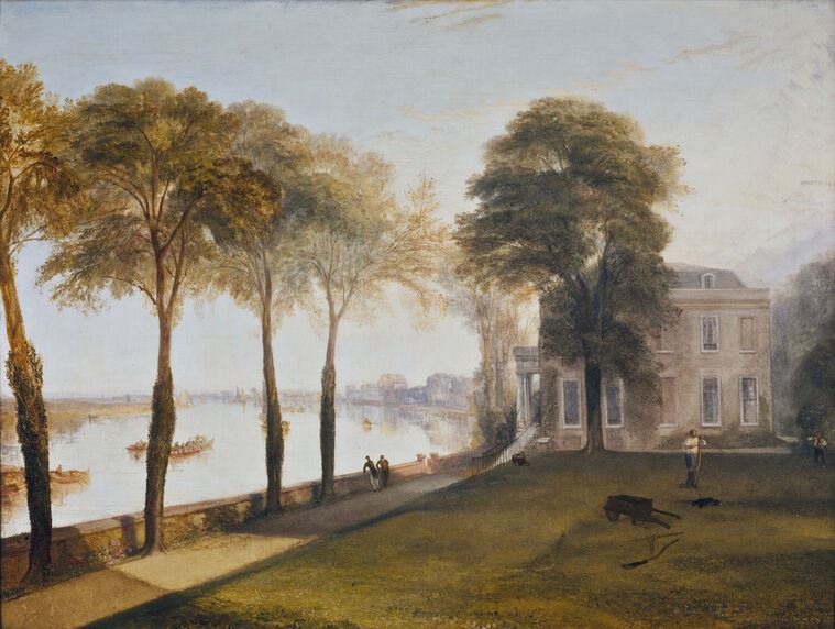 Купить и печать на заказ Картины в рамке, багете Уильям Тёрнер Mortlake Terrace, Early Summer Morning