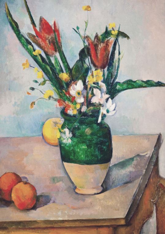 Картины, фото с паспарту Paul Cezanne Tulips in a Vase