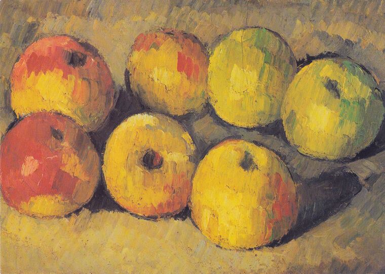 Картины, фото с паспарту Paul Cezanne Apples