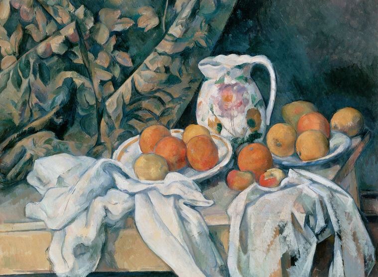 Картины, фото с паспарту Paul Cezanne Curtain