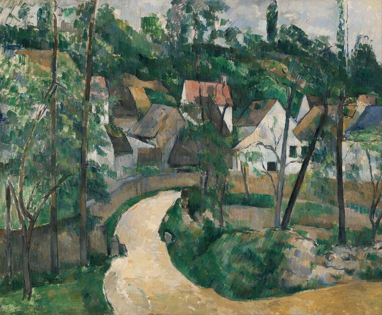 Картины на пластике, пеноркартоне Paul Cezanne A Turn in the Road