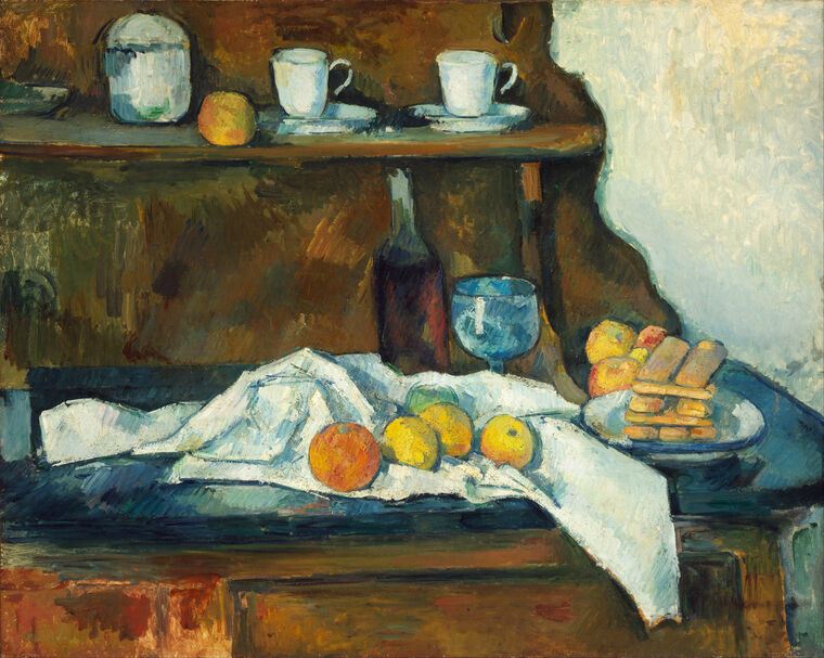 Картины, фото с паспарту Paul Cezanne The Buffe