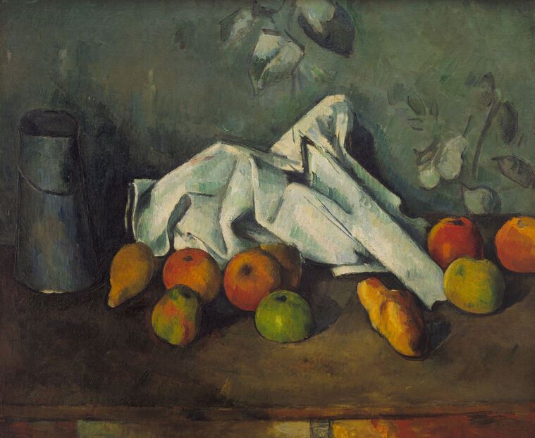 Картины на пластике, пеноркартоне Paul Cezanne Milk Can and Apples