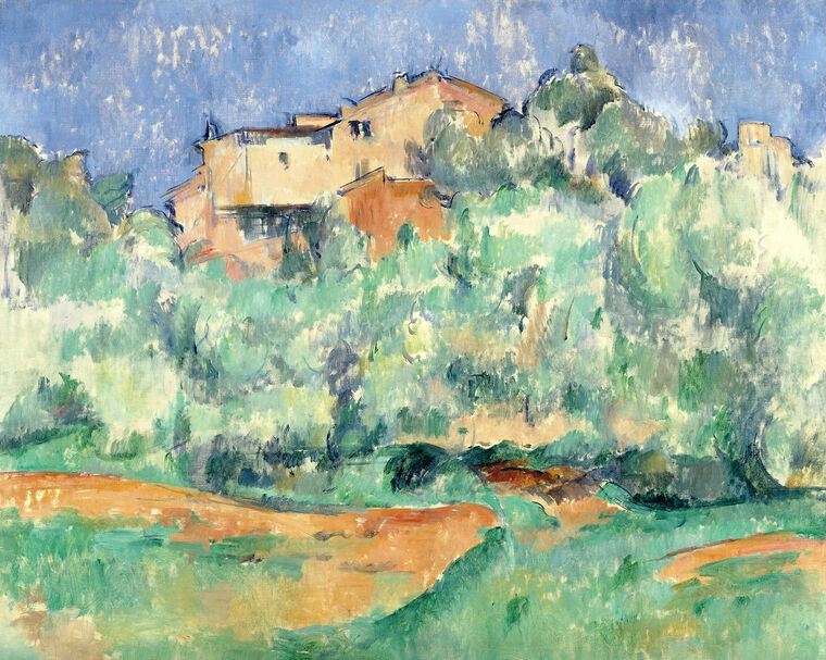 Картины на пластике, пеноркартоне Paul Cezanne The Farm of Bellevue with Dovecote