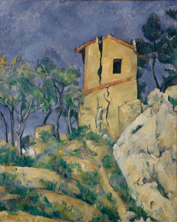 Картины, фото с паспарту Paul Cezanne The House with The Cracked Walls