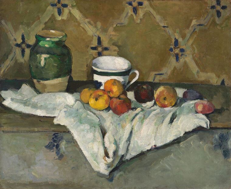 Картины, фото с паспарту Paul Cezanne Apples