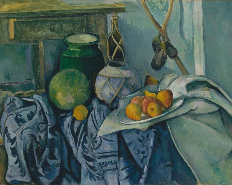 Картины на пластике, пеноркартоне Paul Cezanne Ginger Jar and Eggplants