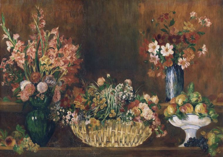 Картины Pierre Auguste Renoir Still Life with Flowers and Fruit