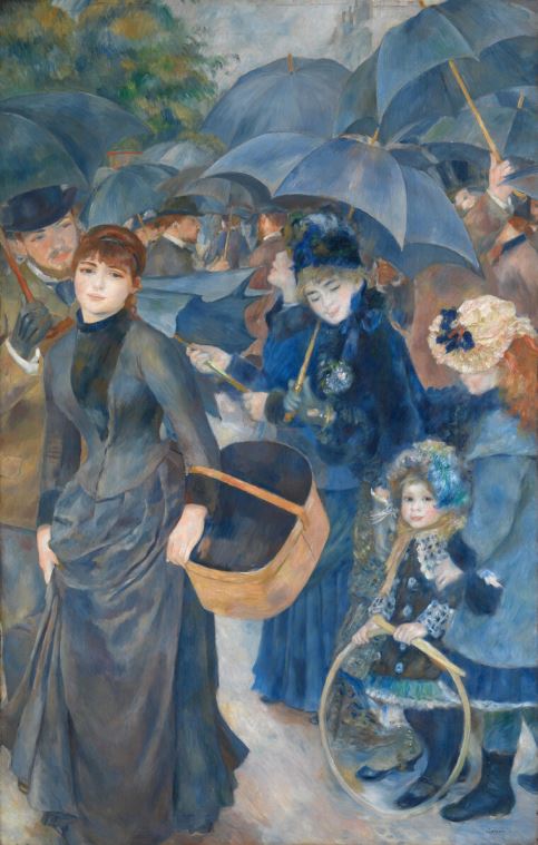 Картины, фото с паспарту Pierre Auguste Renoir Umbrellas