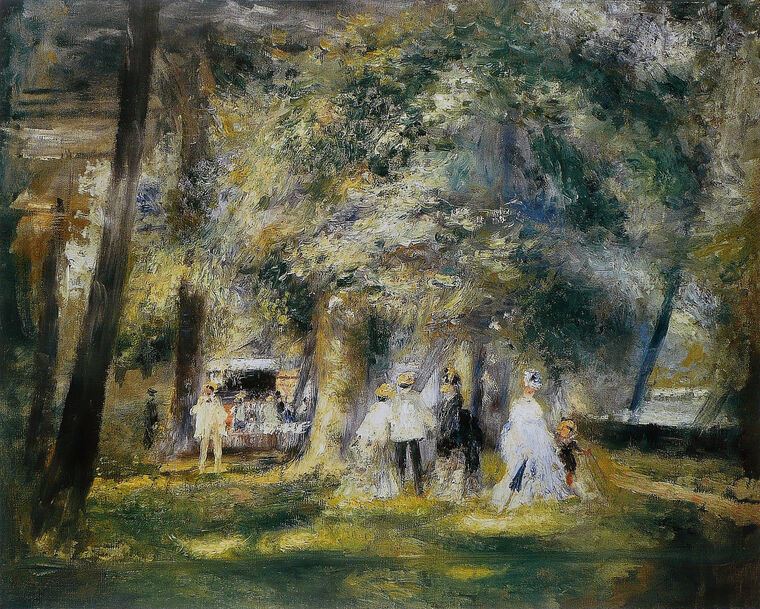 Картины на пластике, пеноркартоне Pierre Auguste Renoir In St Cloud Park