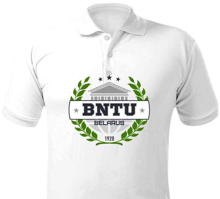 Майки, футболки поло  The emblem of the BNTU