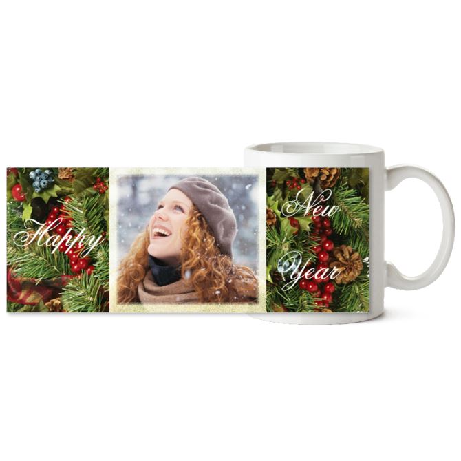 The mugs are black Fragrant spruce