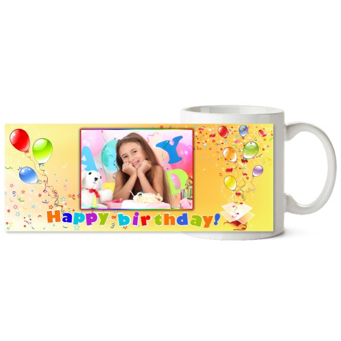 Chameleon mugs Balloons and confetti