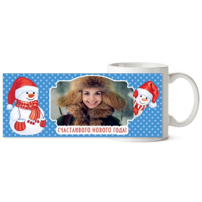 Chameleon mugs Polka dots and snowmen