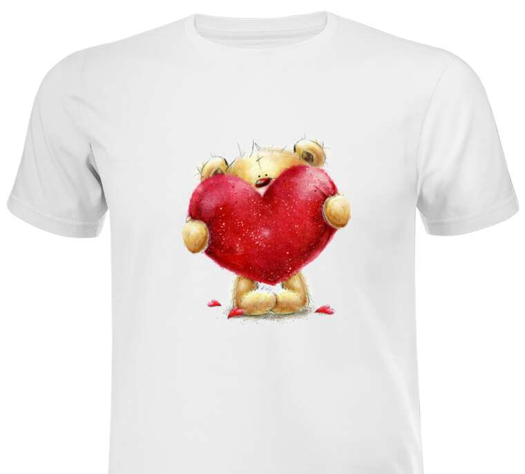 T-shirts, T-shirts Teddy bear with heart