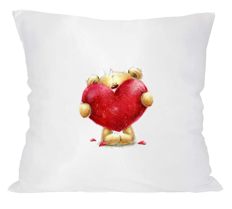 Pillows Teddy bear with heart