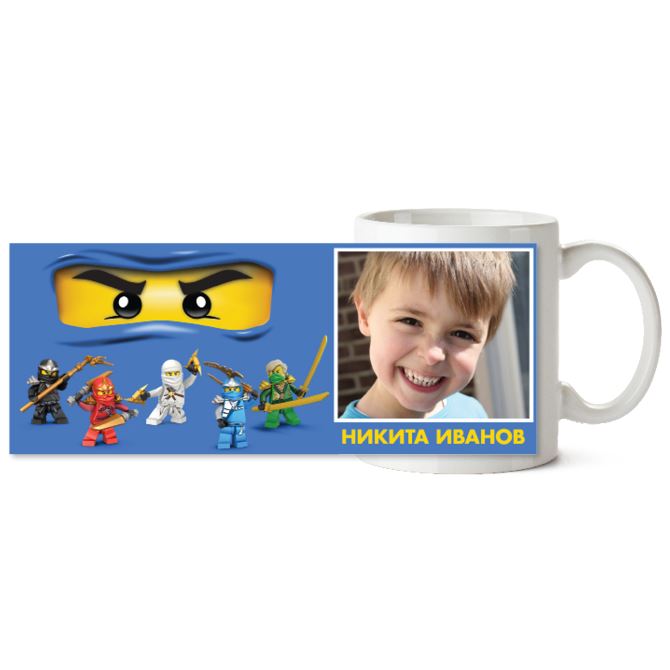 The mugs are black LEGO Ninja blue.