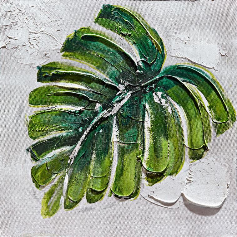 Картины Tropical leaf green
