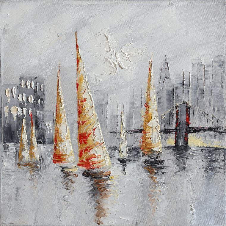 Картины на пластике, пеноркартоне Sailboats 1