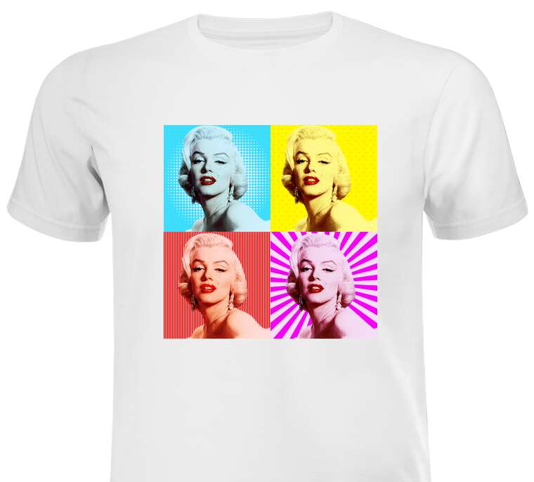 Майки, футболки белые Marilyn Monroe