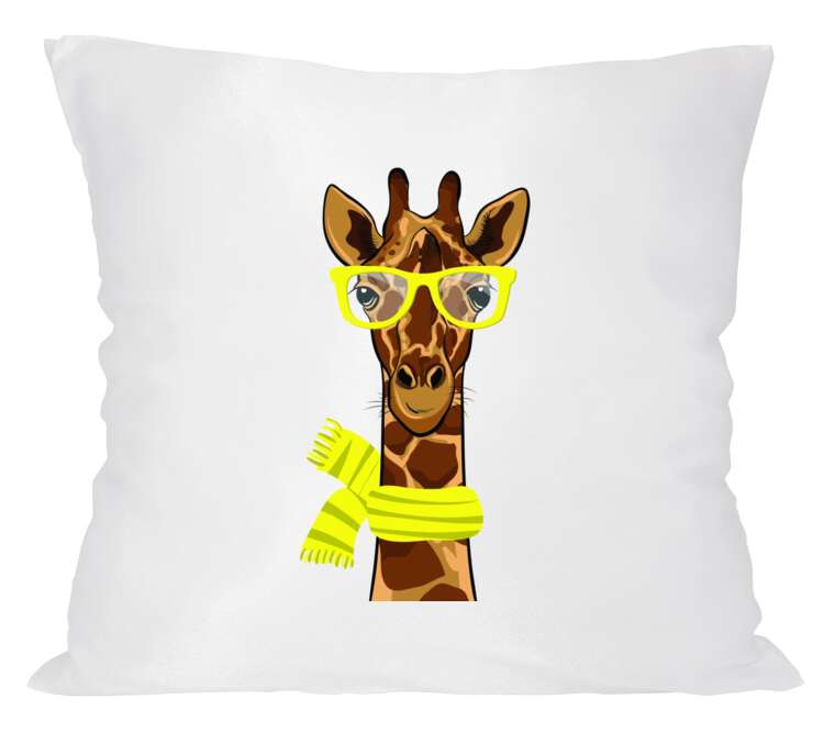 Подушки Giraffe with glasses