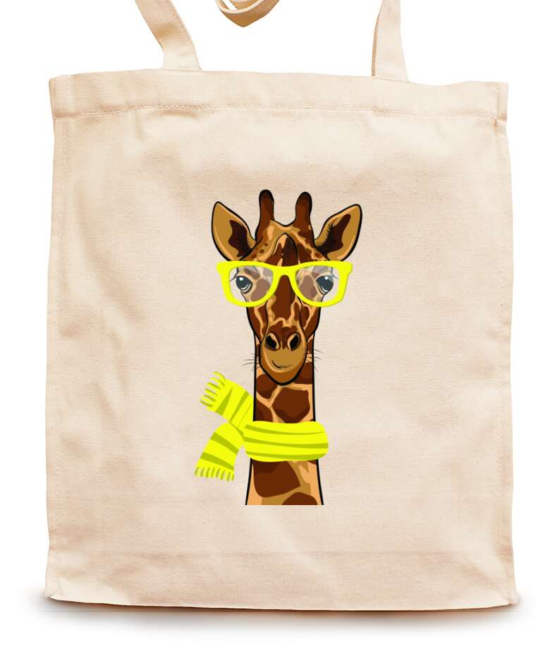 Shopping bags Giraffe with glasses