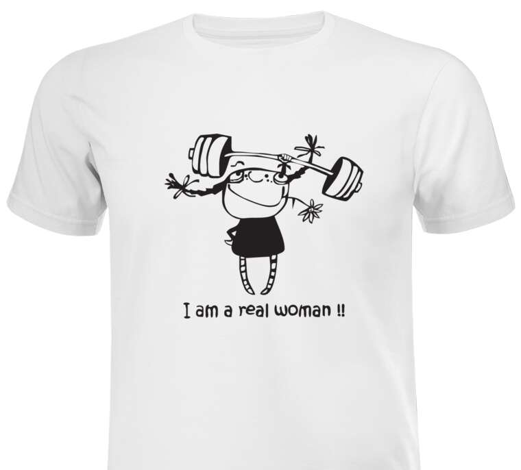 Майки, футболки мужские I am a real woman