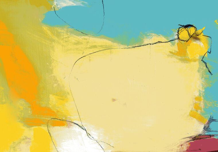 Репродукции картин Yellow turquoise abstraction