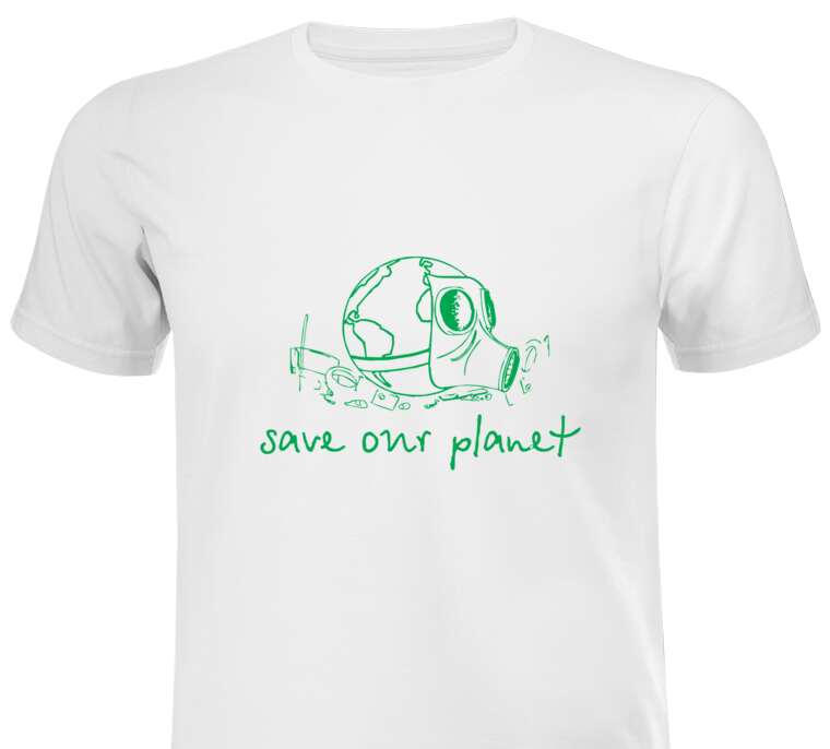 Майки, футболки белые Save our planet