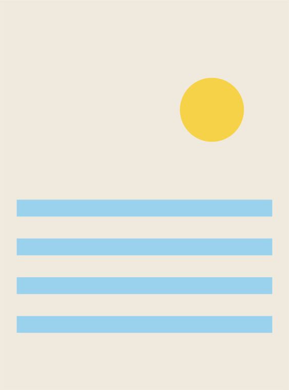 Картины Sun and sea minimalism