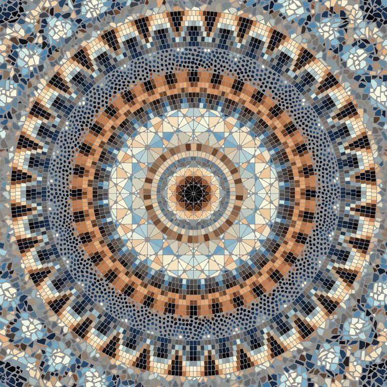 Photo Wallpapers Round mosaic pattern