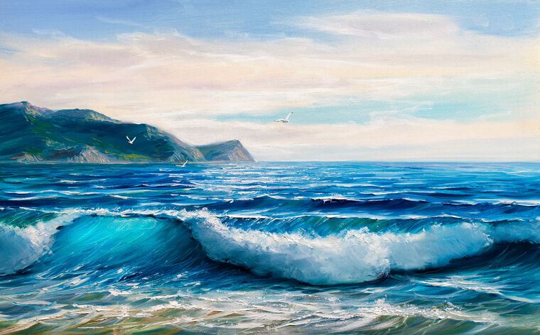 Paintings Blue sea