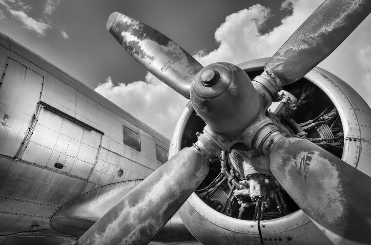 Картины на фотобумаге Aircraft black &amp; white photo