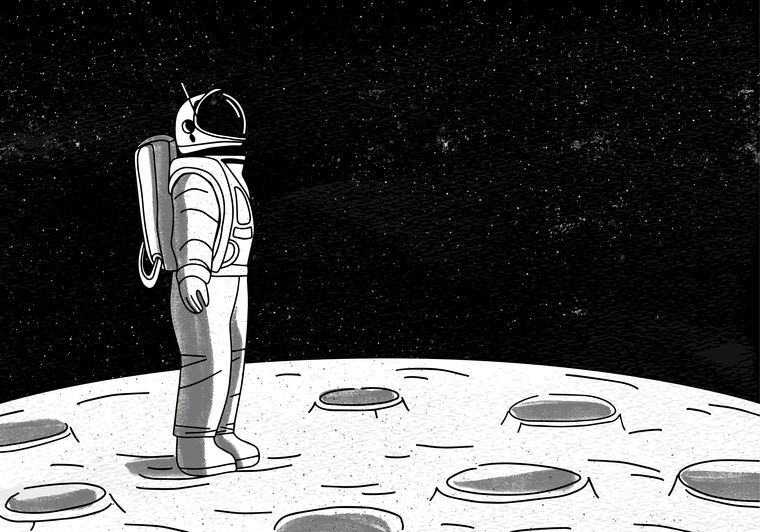 Картины на подрамнике A lone astronaut