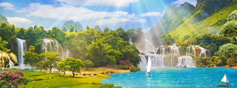 Картины на подрамнике Fabulous waterfalls