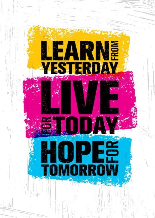 Картины на пластике, пеноркартоне Learn from the past, live for today, hope for tomorrow