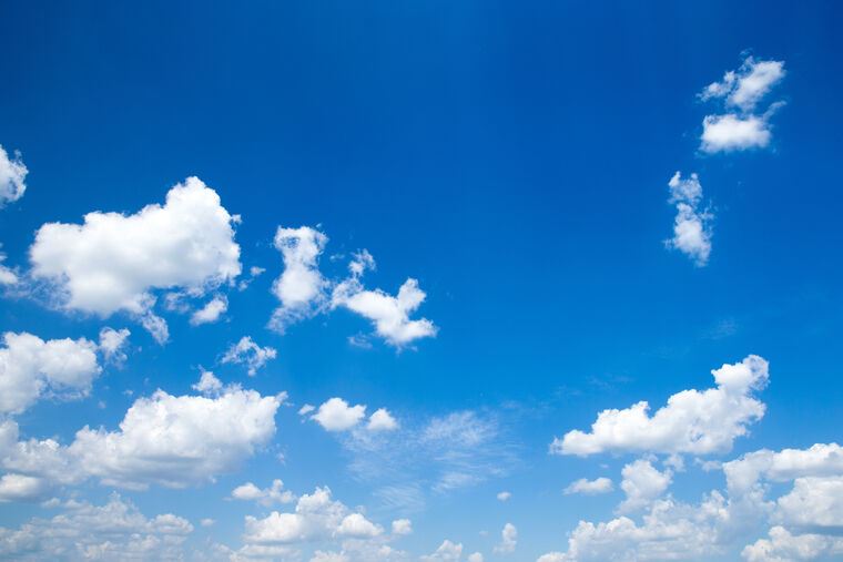 Картины, фото с паспарту Blue sky and clouds