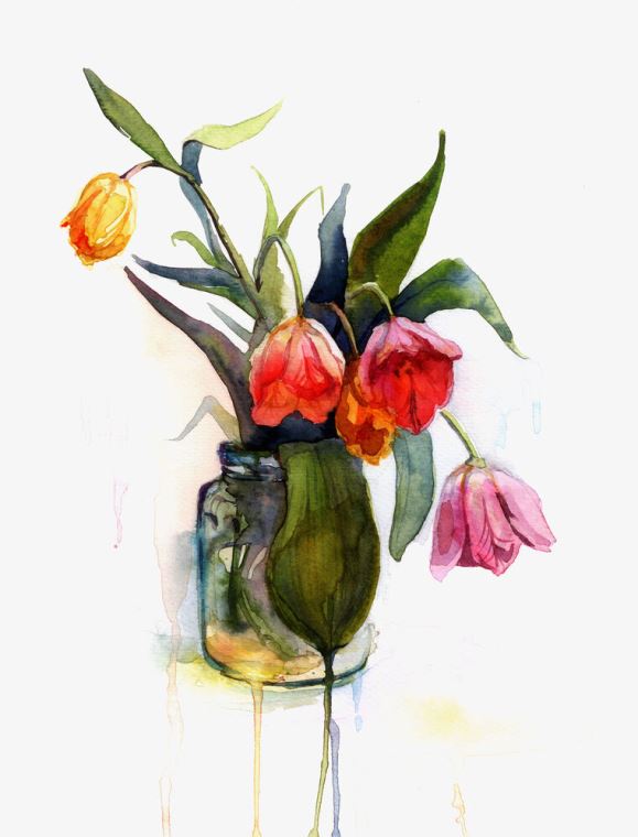 Репродукции картин Watercolor tulips