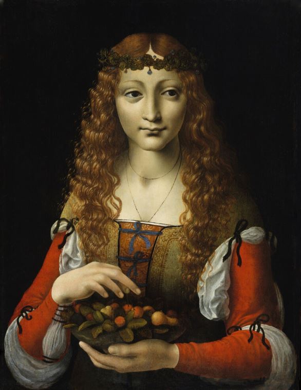 Paintings Girl with cherries (Ambrogio de Predis)