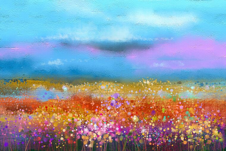 Reproduction paintings Colorful meadow