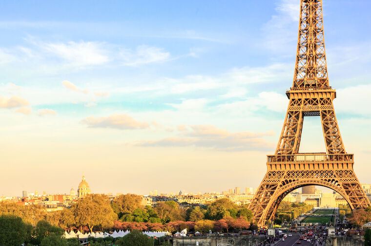 Картины на пластике, пеноркартоне Eiffel tower photo