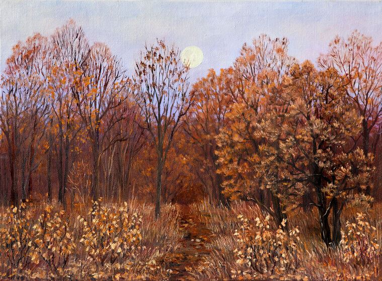 Картины на пластике, пеноркартоне Autumn forest