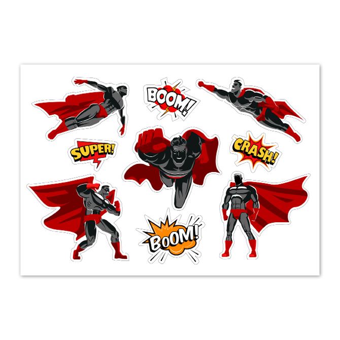 Stickers, laptop stickers Superhero silhouettes