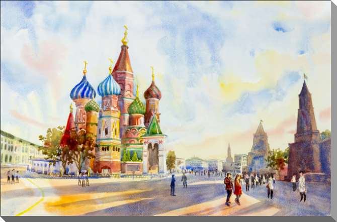 Картины Series watercolor famous места_9