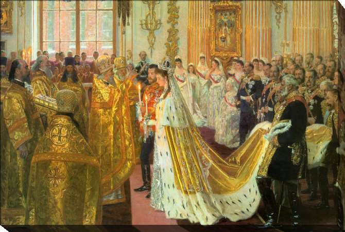 Картины Венчание Николая II и великой княгини Александры Федоровны