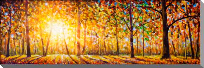 Картины Autumn picturesque landscape in warm colors