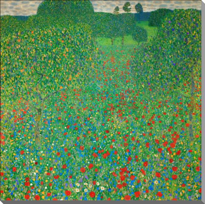 Paintings Gustav Klimt Poppy Field