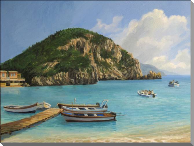 Купить и печать на заказ Картины Залив Палеокастрицы на острове Корфу