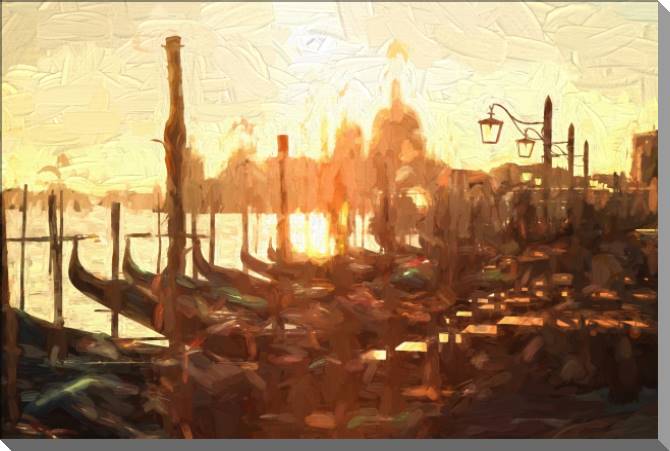 Картины Golden sunset at Venice pier